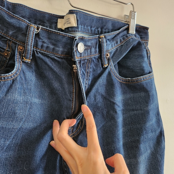 Gap men's 34x30 bootcut denim jeans, dark wash, 100% cotton - Picture 4 of 11